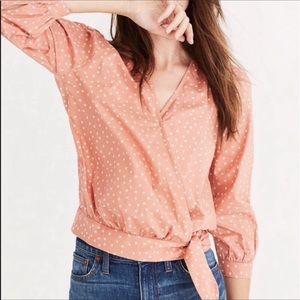 Madewell Wrap Top in Star Scatter